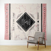 Elegant 37th Alabaster Wedding Jubileum Wandkleed (In Situ (horizontaal))