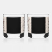 Elegant 37th Alabaster Wedding Jubileum Whisky Glas (Links)