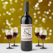 Elegant 37th Alabaster Wedding Jubileum Wijn Etiket