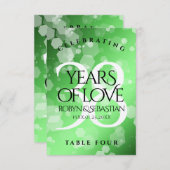 Elegant 38th Emerald Wedding Jubileum Bedankkaart (Voorkant / Achterkant)