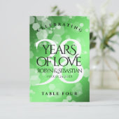 Elegant 38th Emerald Wedding Jubileum Bedankkaart (Staand voorkant)