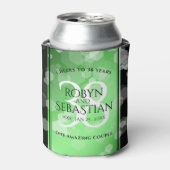 Elegant 38th Emerald Wedding Jubileum Blikjeskoeler (Blikje Voorkant)