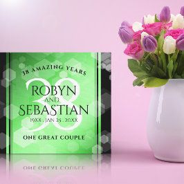 Elegant 38th Emerald Wedding Jubileum Canvas Afdruk