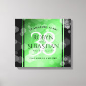 Elegant 38th Emerald Wedding Jubileum Canvas Afdruk (Voorkant)