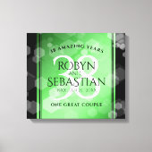 Elegant 38th Emerald Wedding Jubileum Canvas Afdruk (Voorkant)