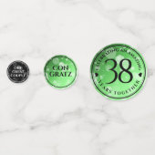Elegant 38th Emerald Wedding Jubileum Confetti (Voorkanten)