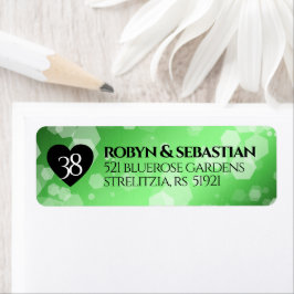 Elegant 38th Emerald Wedding Jubileum Etiket