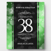 Elegant 38th Emerald Wedding Jubileum Fotoplaat (Voorkant)