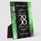Elegant 38th Emerald Wedding Jubileum Fotoplaat (Zijkant)