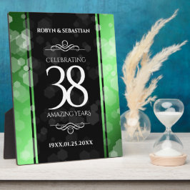 Elegant 38th Emerald Wedding Jubileum Fotoplaat
