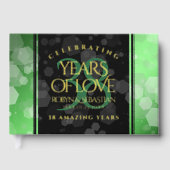 Elegant 38th Emerald Wedding Jubileum Gastenboek (Voorkant)