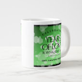 Elegant 38th Emerald Wedding Jubileum Grote Koffiekop (Voorkant rechts)