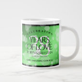 Elegant 38th Emerald Wedding Jubileum Grote Koffiekop (Rechts)