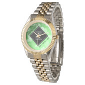 Elegant 38th Emerald Wedding Jubileum Horloge (Gekanteld)