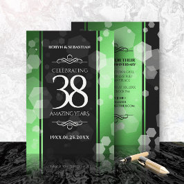 Elegant 38th Emerald Wedding Jubileum Kaart