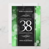 Elegant 38th Emerald Wedding Jubileum Kaart (Voorkant)