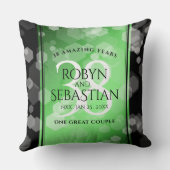 Elegant 38th Emerald Wedding Jubileum Kussen (Achterkant)