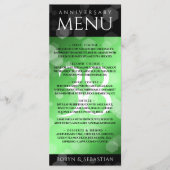 Elegant 38th Emerald Wedding Jubileum Menu (Voorkant)