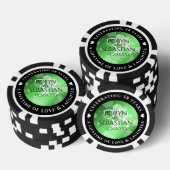 Elegant 38th Emerald Wedding Jubileum Poker Chips (Opstapeling)