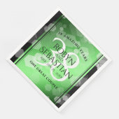 Elegant 38th Emerald Wedding Jubileum Servet (Hoek)