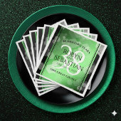 Elegant 38th Emerald Wedding Jubileum Servet