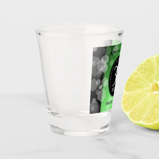 Elegant 38th Emerald Wedding Jubileum Shot Glas (Links)