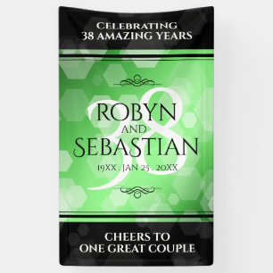 Elegant 38th Emerald Wedding Jubileum Spandoek
