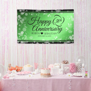 Elegant 38th Emerald Wedding Jubileum Spandoek