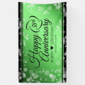 Elegant 38th Emerald Wedding Jubileum Spandoek (Verticaal)