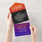 Elegant 39e Agaten Huwelijksjubileum Viering All In One Uitnodiging (Afscheurbaar)