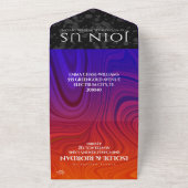 Elegant 39th Agate Wedding Jubileum Celebration All In One Uitnodiging (Buitenkant)