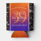 Elegant 39th Agate Wedding Jubileum Celebration Blikjeskoeler (Voorkant)