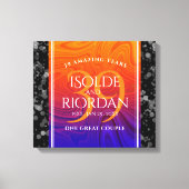 Elegant 39th Agate Wedding Jubileum Celebration Canvas Afdruk (Voorkant)