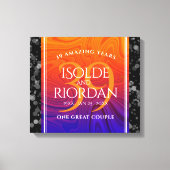 Elegant 39th Agate Wedding Jubileum Celebration Canvas Afdruk (Voorkant)