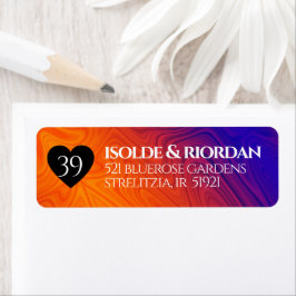 Elegant 39th Agate Wedding Jubileum Celebration Etiket