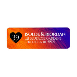 Elegant 39th Agate Wedding Jubileum Celebration Etiket