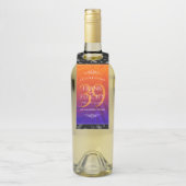 Elegant 39th Agate Wedding Jubileum Celebration Flessenhanger (Op fles)