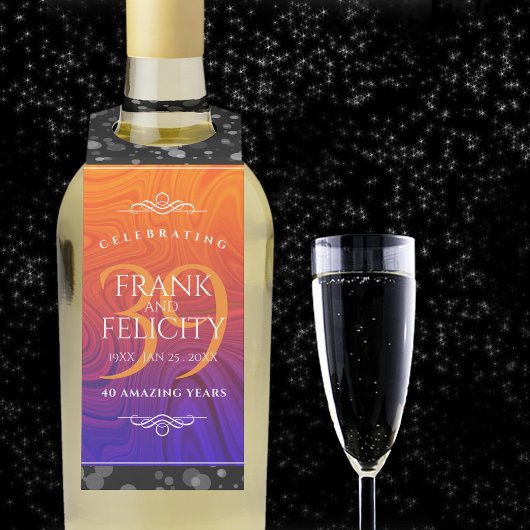 Elegant 39th Agate Wedding Jubileum Celebration Flessenhanger