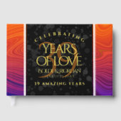 Elegant 39th Agate Wedding Jubileum Celebration Gastenboek (Voorkant)