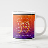 Elegant 39th Agate Wedding Jubileum Celebration Grote Koffiekop (Rechts)