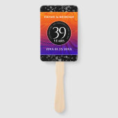 Elegant 39th Agate Wedding Jubileum Celebration Handwaaier (Voorkant)