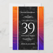 Elegant 39th Agate Wedding Jubileum Celebration Kaart (Voorkant)