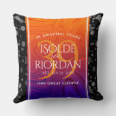 Elegant 39th Agate Wedding Jubileum Celebration Kussen (Achterkant)