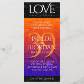 Elegant 39th Agate Wedding Jubileum Celebration Menu (Achterkant)