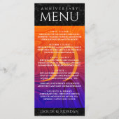 Elegant 39th Agate Wedding Jubileum Celebration Menu (Voorkant)
