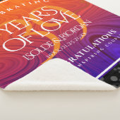 Elegant 39th Agate Wedding Jubileum Celebration Sherpa Deken (3/4)