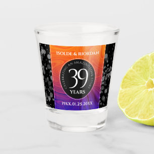 Elegant 39th Agate Wedding Jubileum Celebration Shot Glas