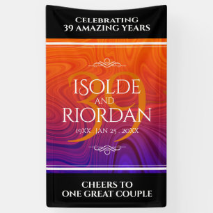 Elegant 39th Agate Wedding Jubileum Celebration Spandoek