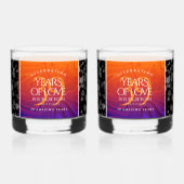 Elegant 39th Agate Wedding Jubileum Celebration Whisky Glas (Voorkant)