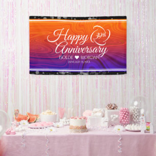 Elegant 39th Agate Wedding Jubileum Spandoek